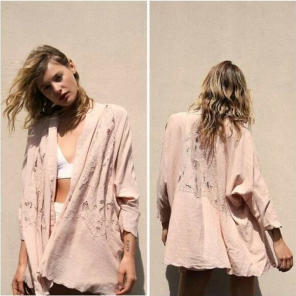 Free People Intimately Cool‎ Nights Cardigan Lagenlook Size Small - Picture 1 of 6